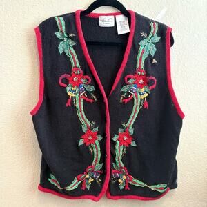 Vintage knit holiday vest